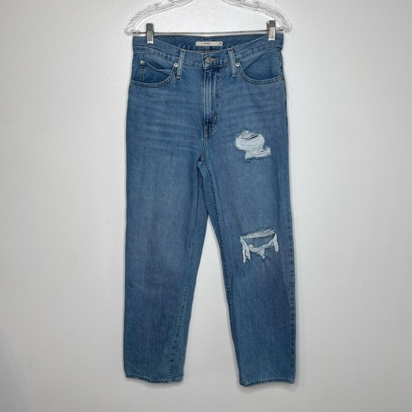 Levi's Denim - Levi’s Jeans Women’s 28, 94 Baggy Distressed Ripped Blue Denim